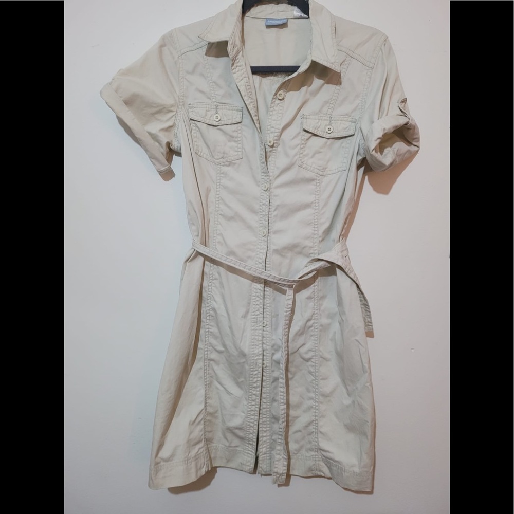 Ivory White Buttoned Top or Mini Dress